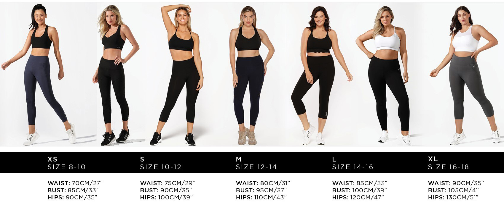 Lorna Jane Size Guide Lorna Jane Formation Core Full Length Tight