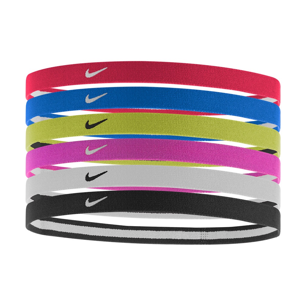 Nike Elastic Swoosh Sport Headband 6 Pack | Rebel Sport