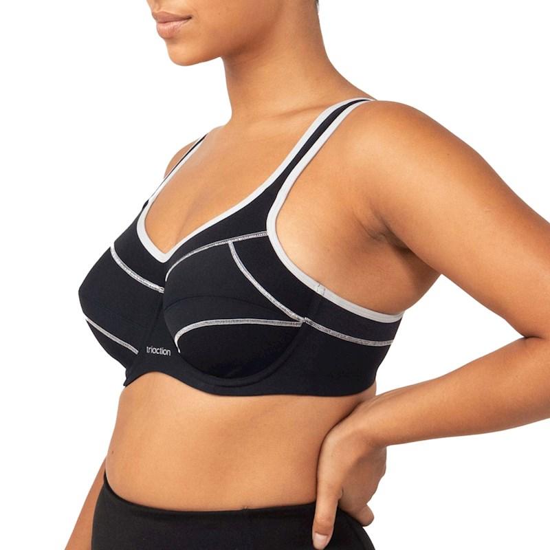 Triumph Triaction Endurance Sport Bra, Black & Purple