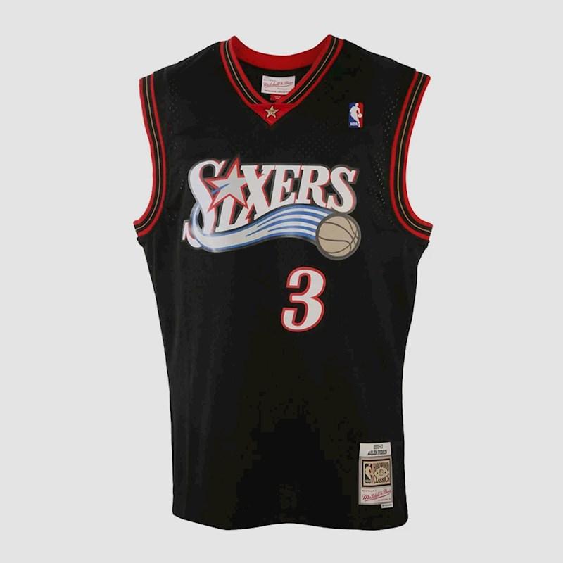 Mitchell Ness NBA Philadelphia 76ers 00 01 Allen Iverson 3 Swingman Jersey Rebel Sport