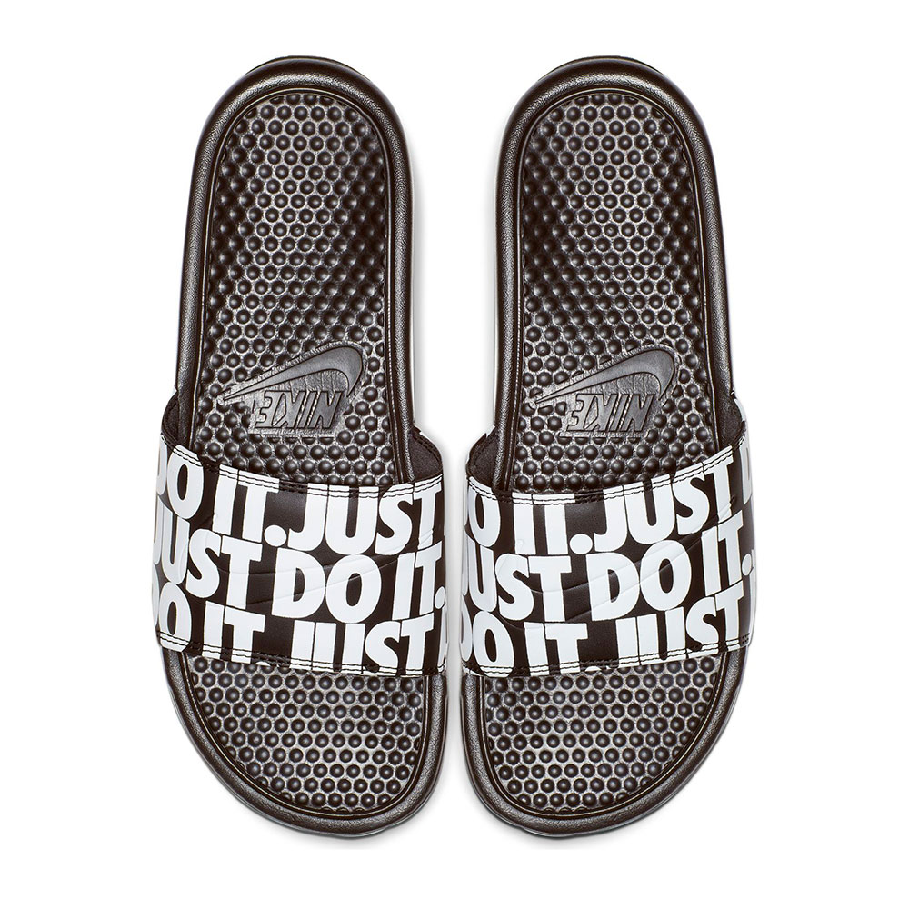 nike slides just do it print