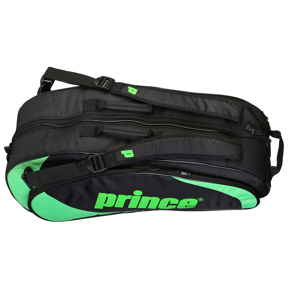 Prince Team Tennis Bag Black/Green 6 pack