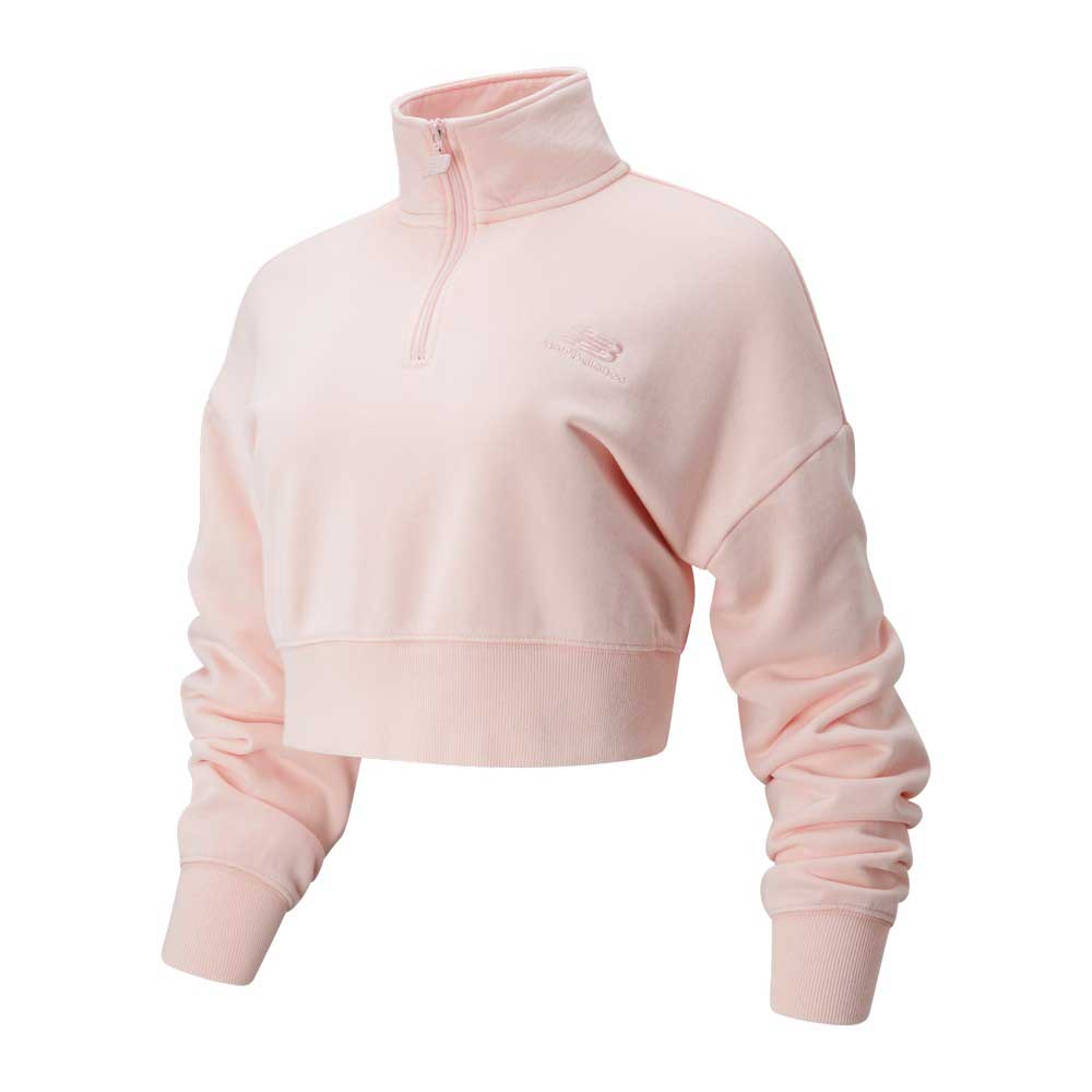 cropped fleece half zip