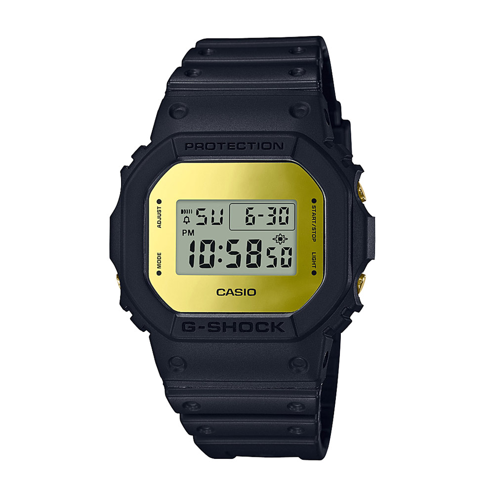 Casio G Shock Dw5600 Digital Watch Resin Metallic Mirror Gol Rebel Sport