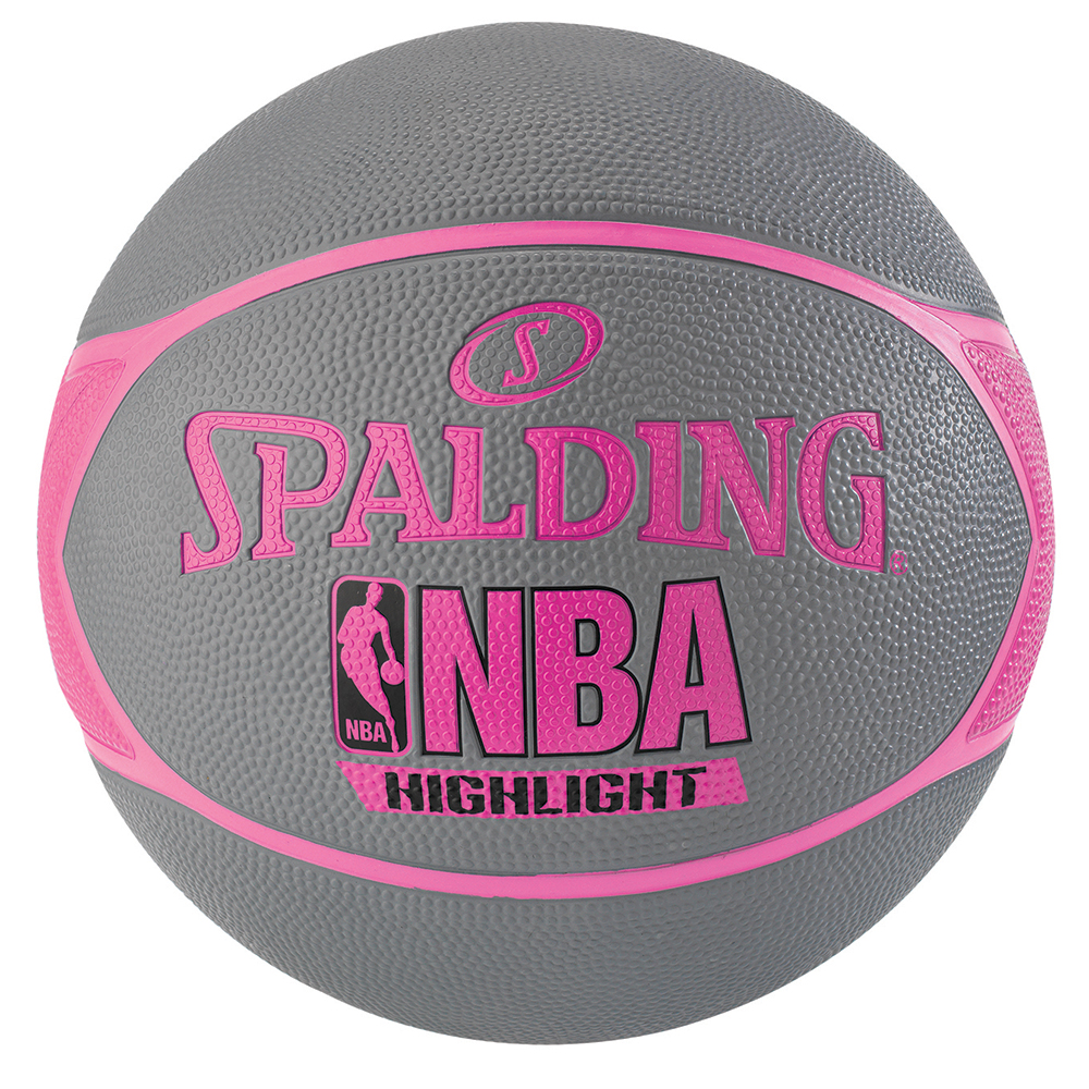 Spalding NBA Outdoor Highlight Series Basketball Grey Pink | Rebel Sport