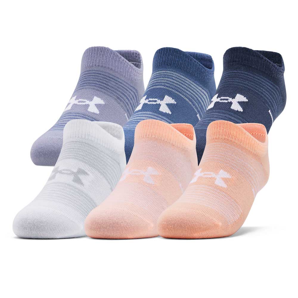 Under Armour Womens Essential No Show 6 Pack Sock Rebel Sport