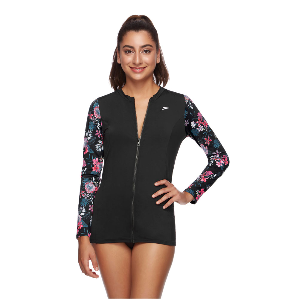 speedo female swimwear long sleeve suntop