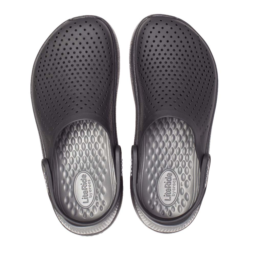 crocs black and grey