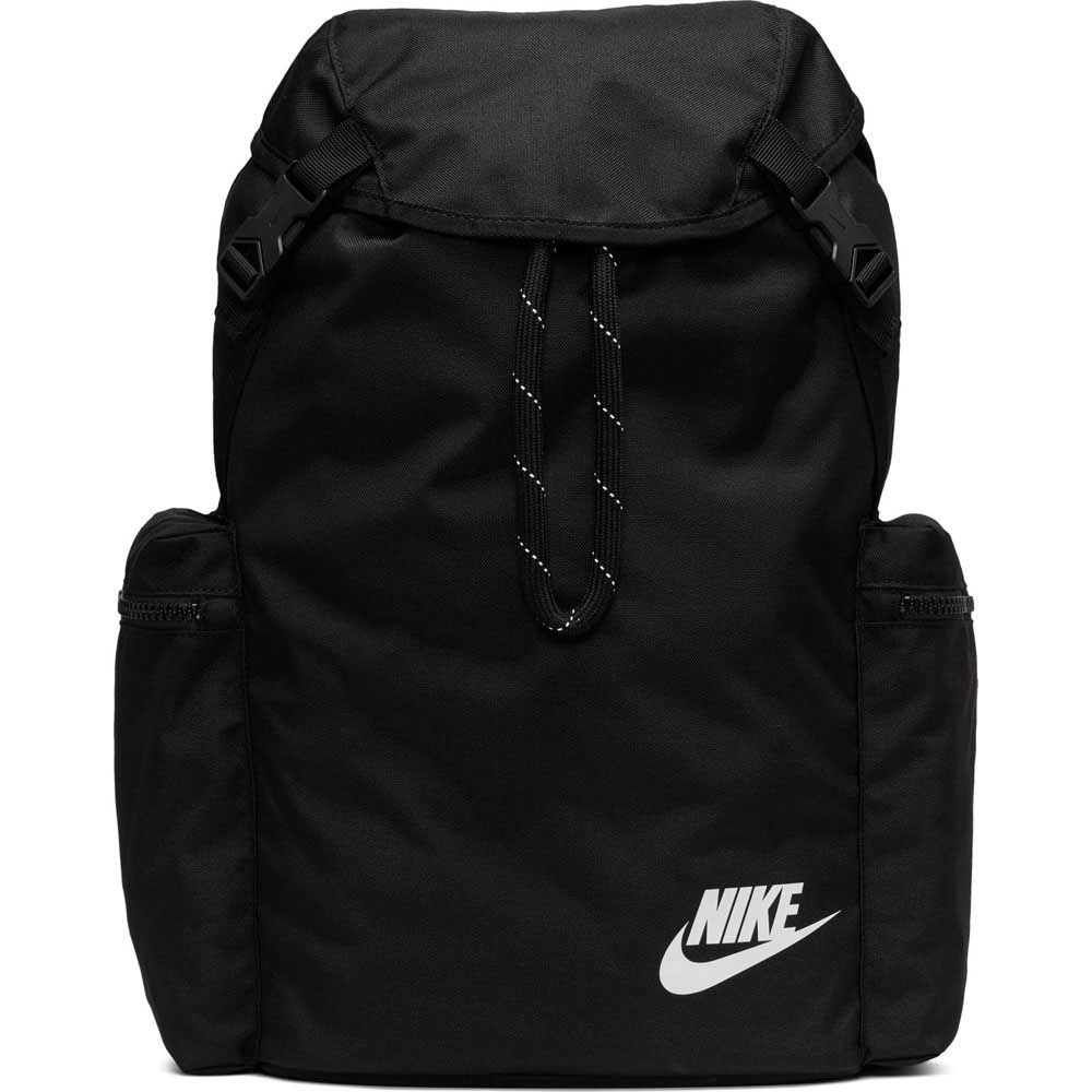 Nike Heritage Rucksack Backpack Black/White 24L Rebel Sport