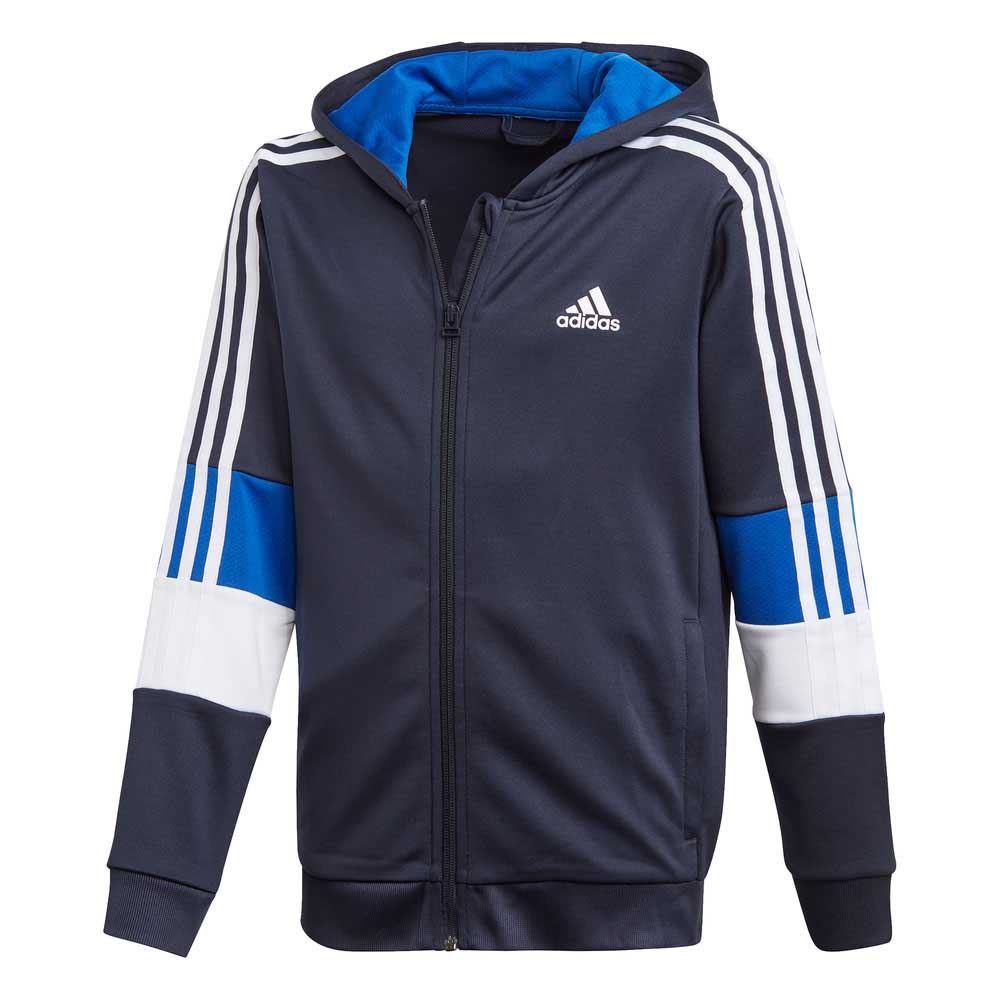 adidas 3 stripe full zip hoody mens