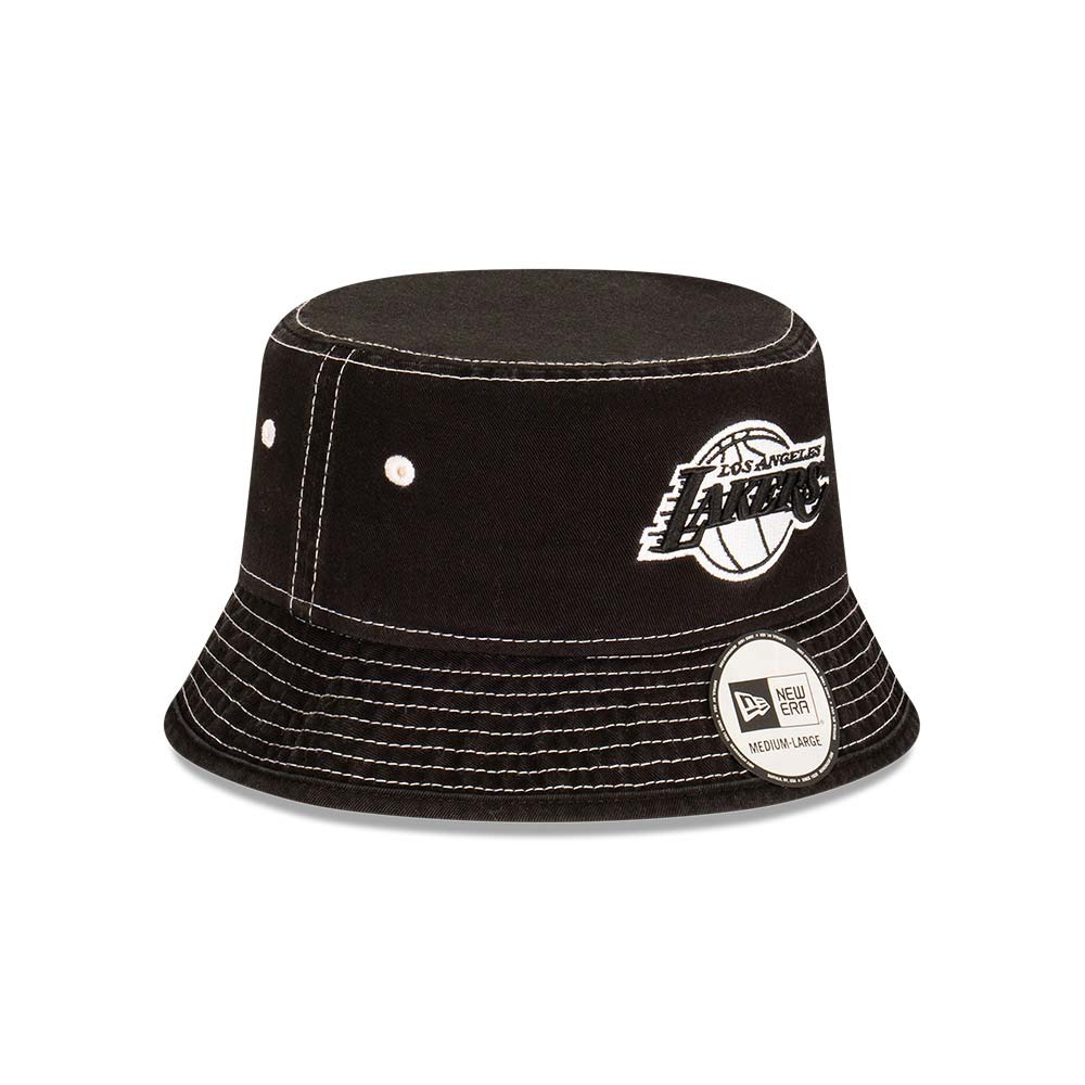 lakers bucket hat black