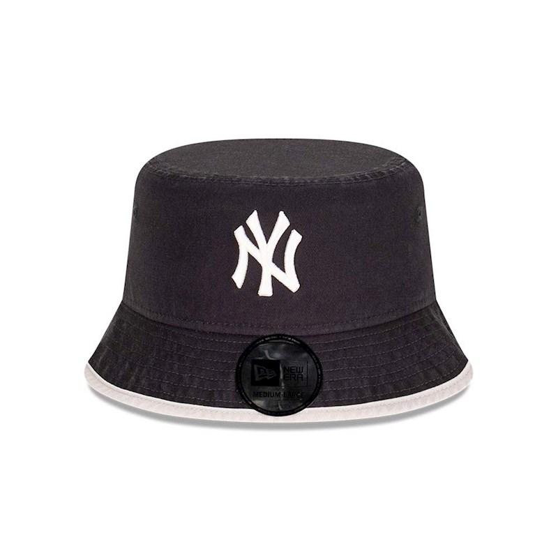 MLB Dia Monogram Embo Leather Bucket Hat New York Yankees 3AHTM122650BKS