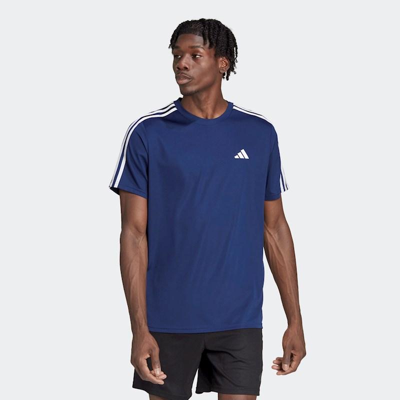 adidas Mens Training Essentials Base 3 Stripes Tshirt Rebel Sport