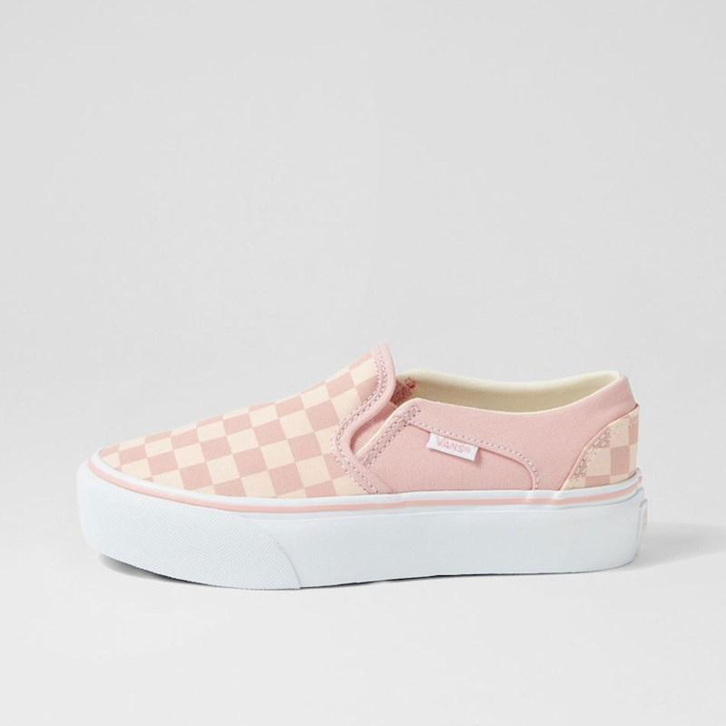 Pink checkered shop vans platform