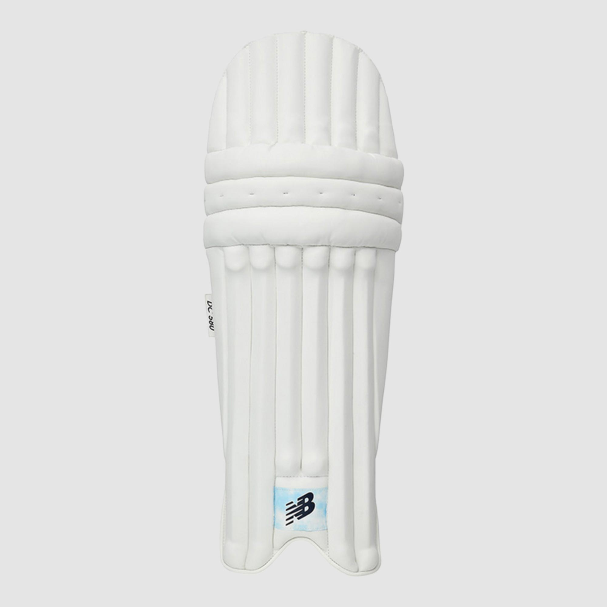 New Balance DC 580 Batting Leg Guards White/Blue Adult