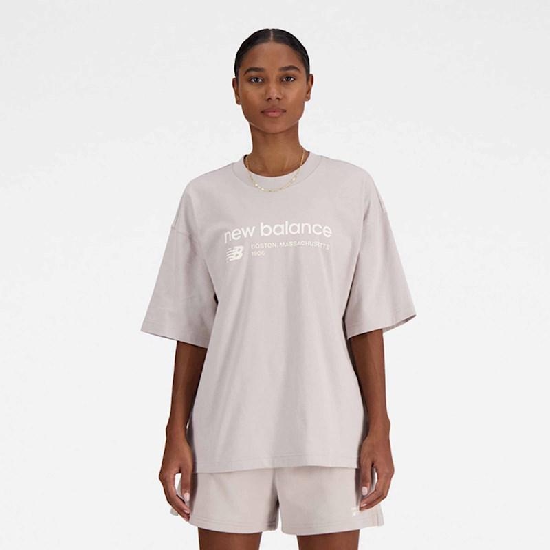 New Balance Womens Linear Heritage Oversized T-shirt | Rebel Sport