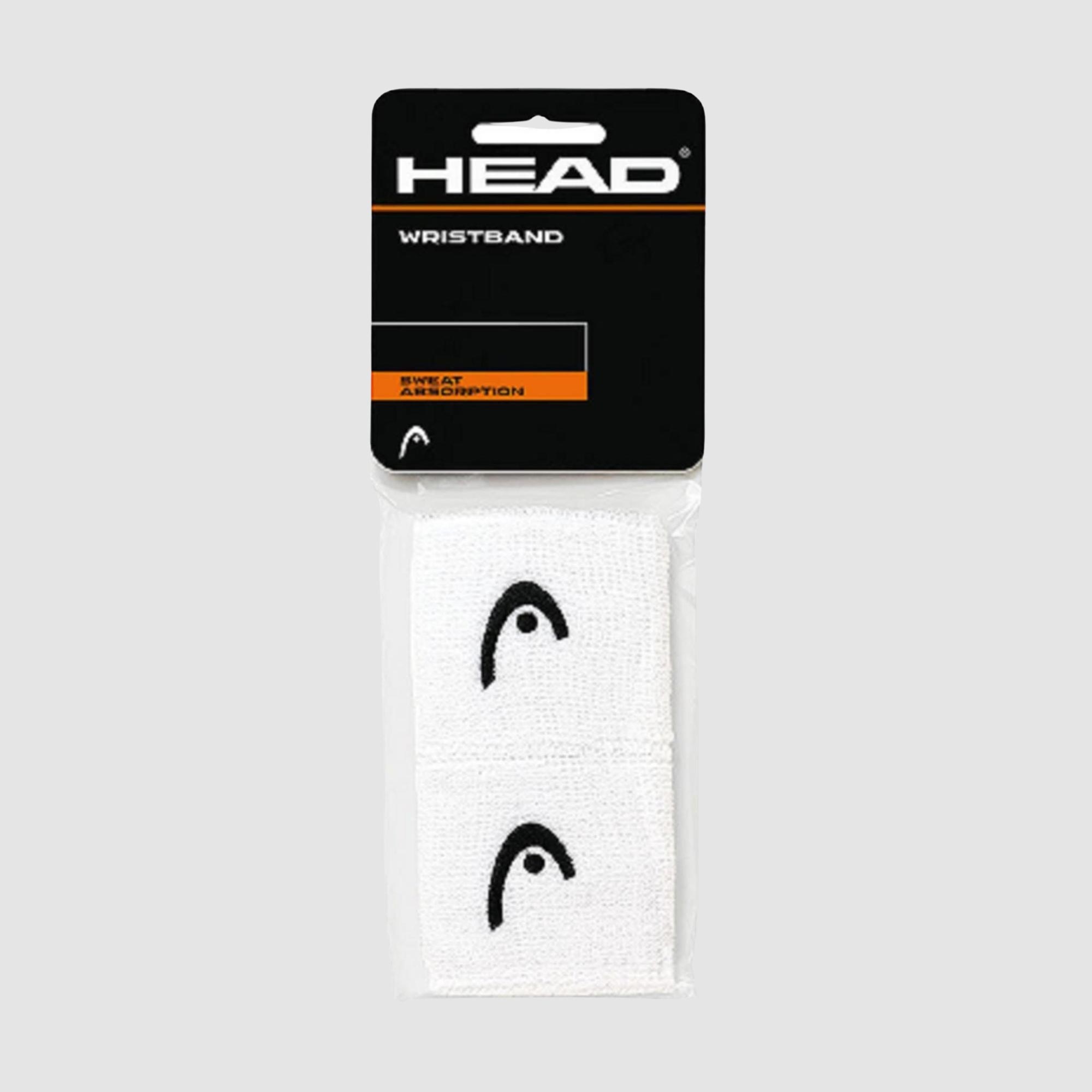 HEAD 20 5inch White 2 Pack Wristband