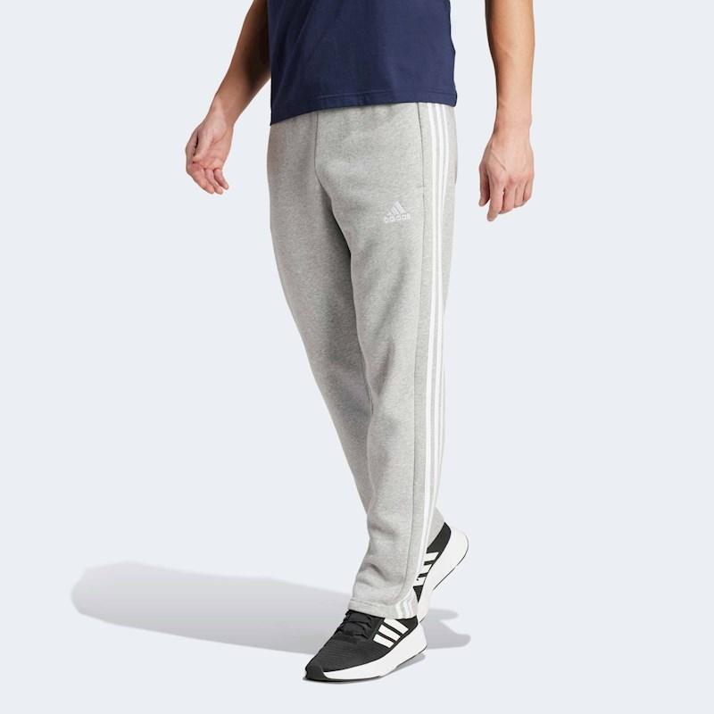 adidas Mens Essentials Fleece Open Hem 3 Stripes Pant | Rebel Sport