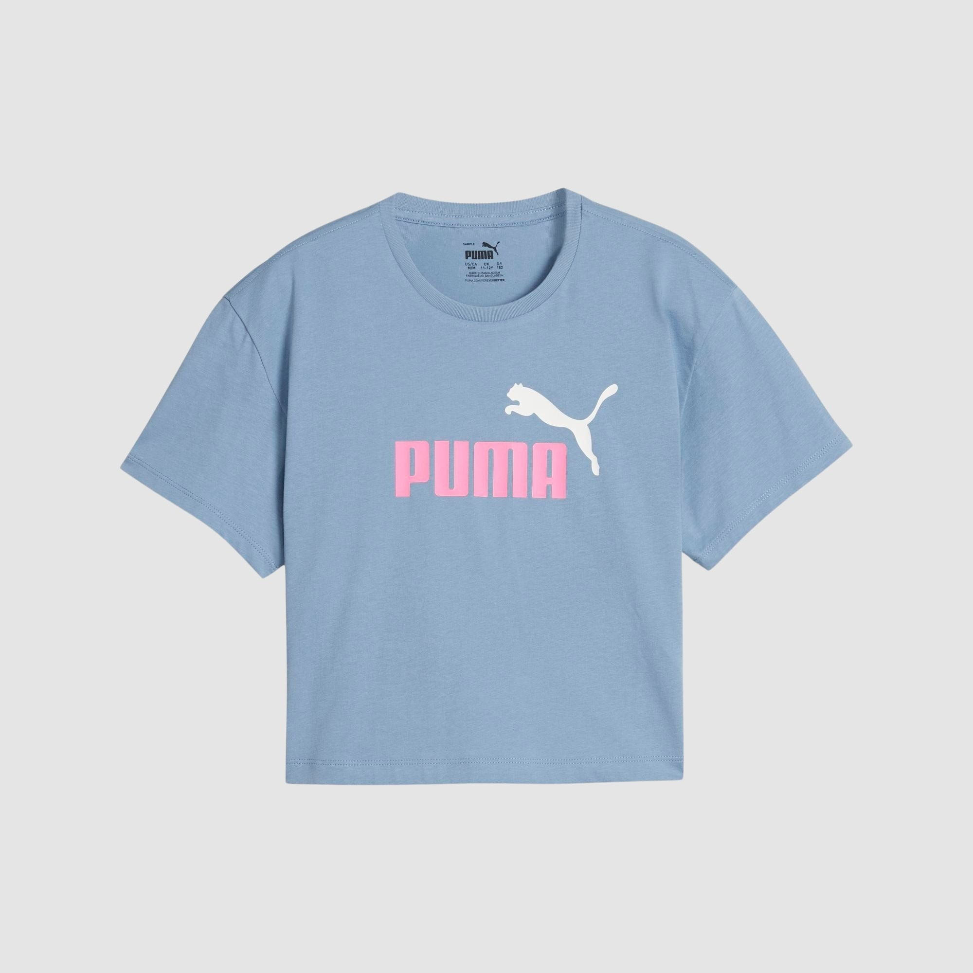 Puma Girls Essential+ 2 Colour Cropped Tshirt