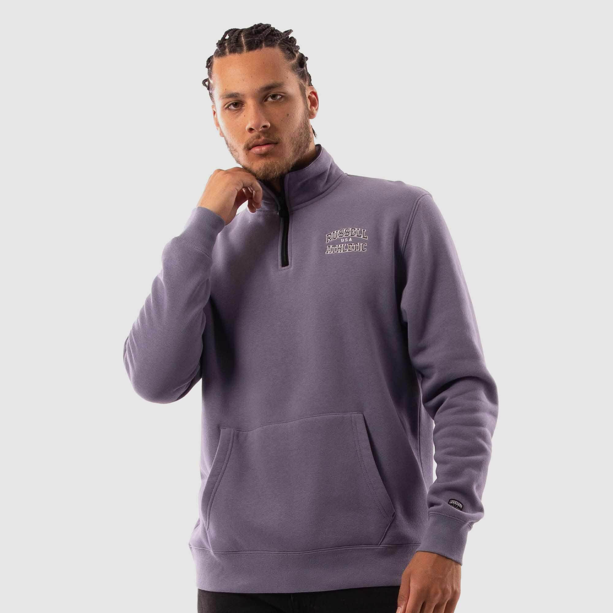 Russell Athletic Mens Arch Quarter Zip Sweat