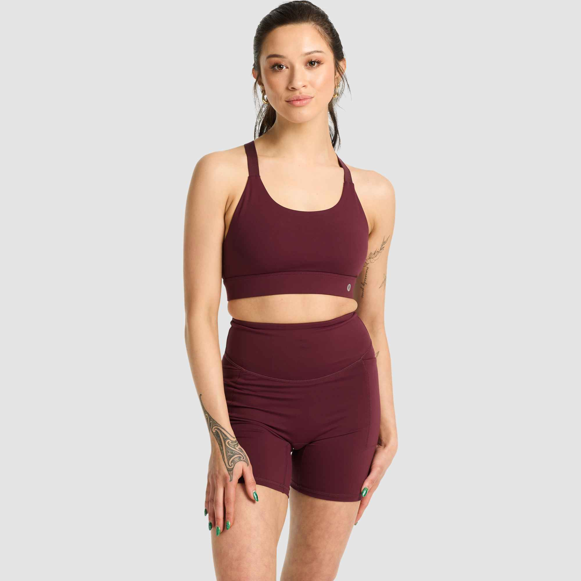 Hine Collection Womens Cross Crop Top