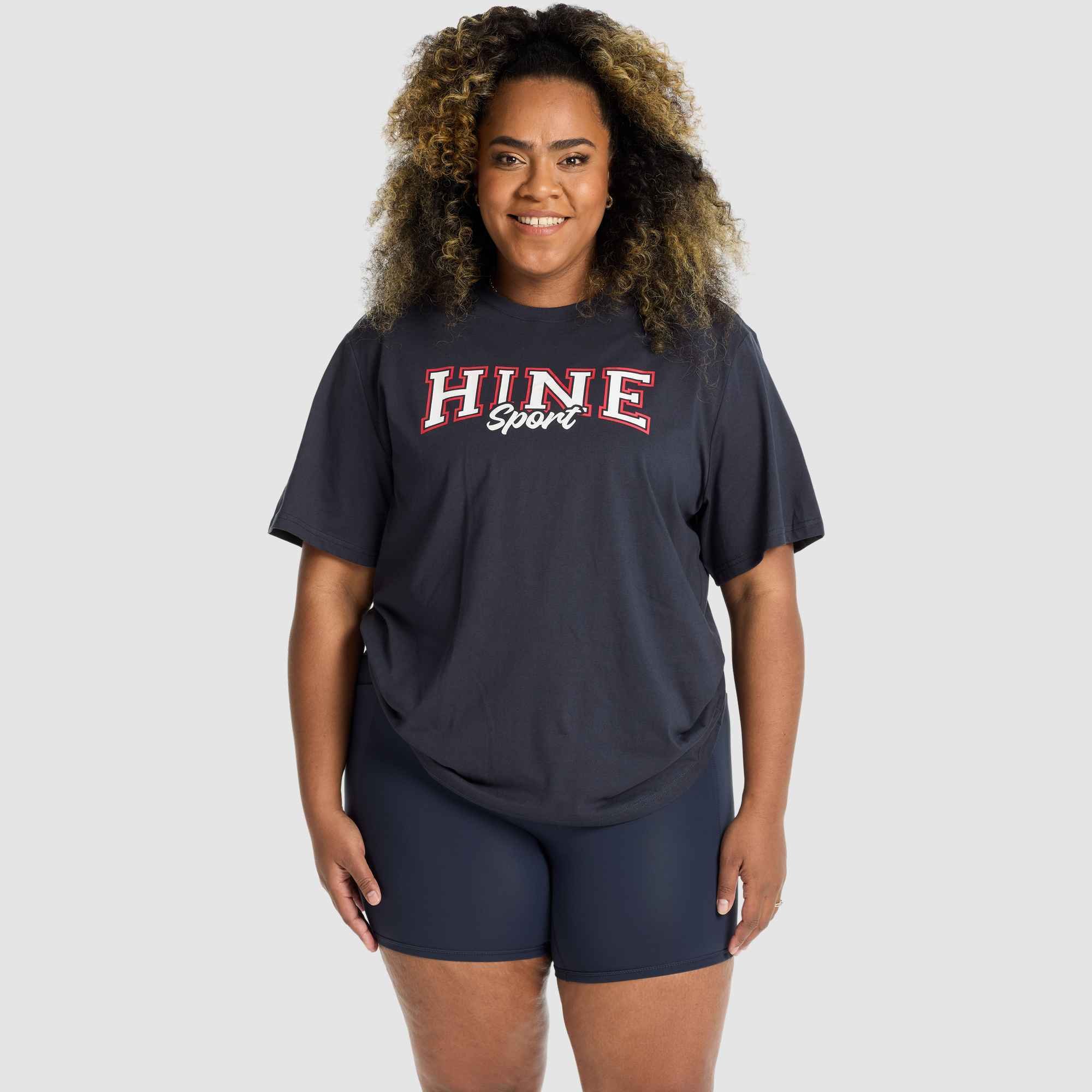 Hine Collection Womens Varsity Boyfriend Tee