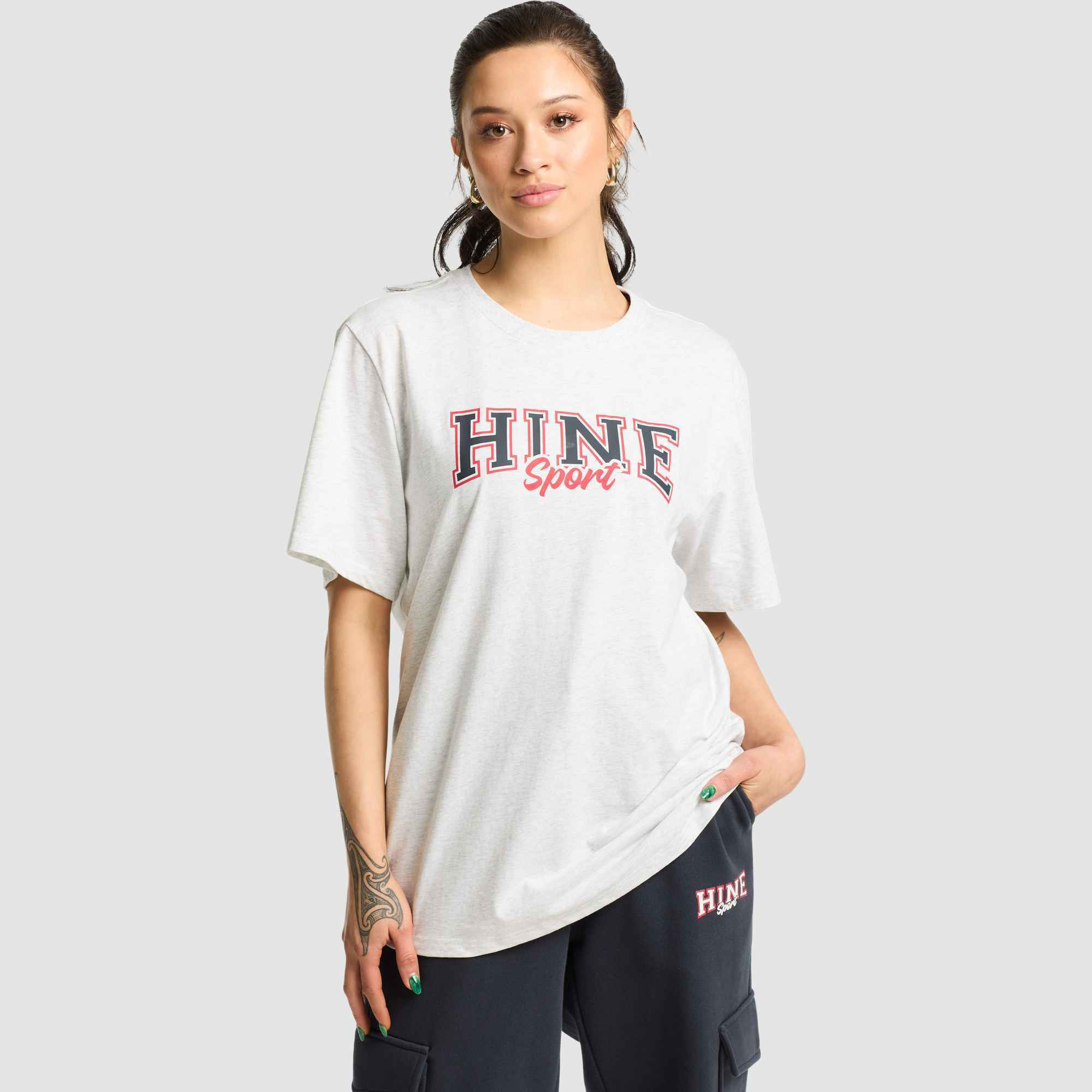 Hine Collection Womens Varsity Boyfriend Tee