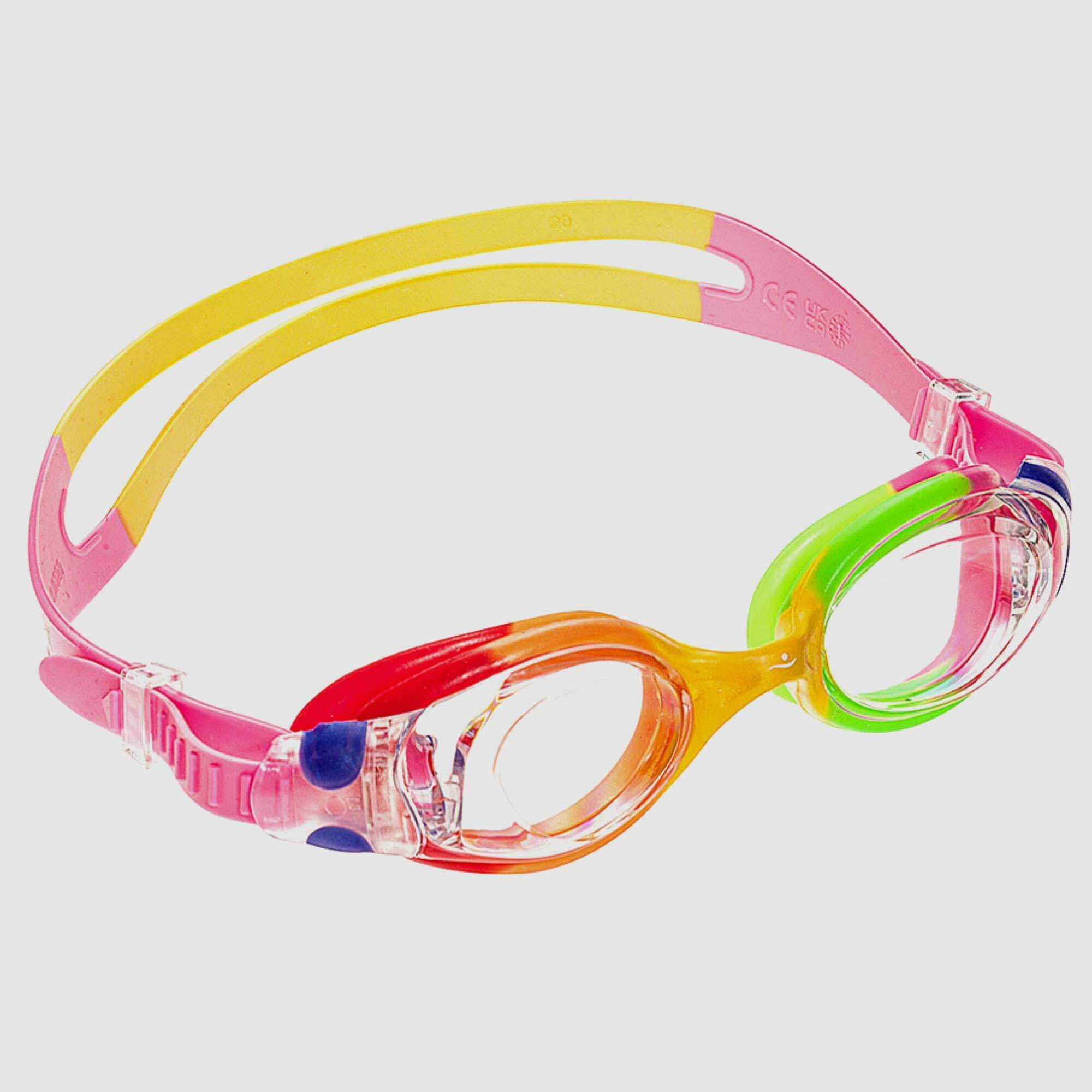 Aqualine Oracle Junior Goggles Red/Orange/Yellow/Green/Pink