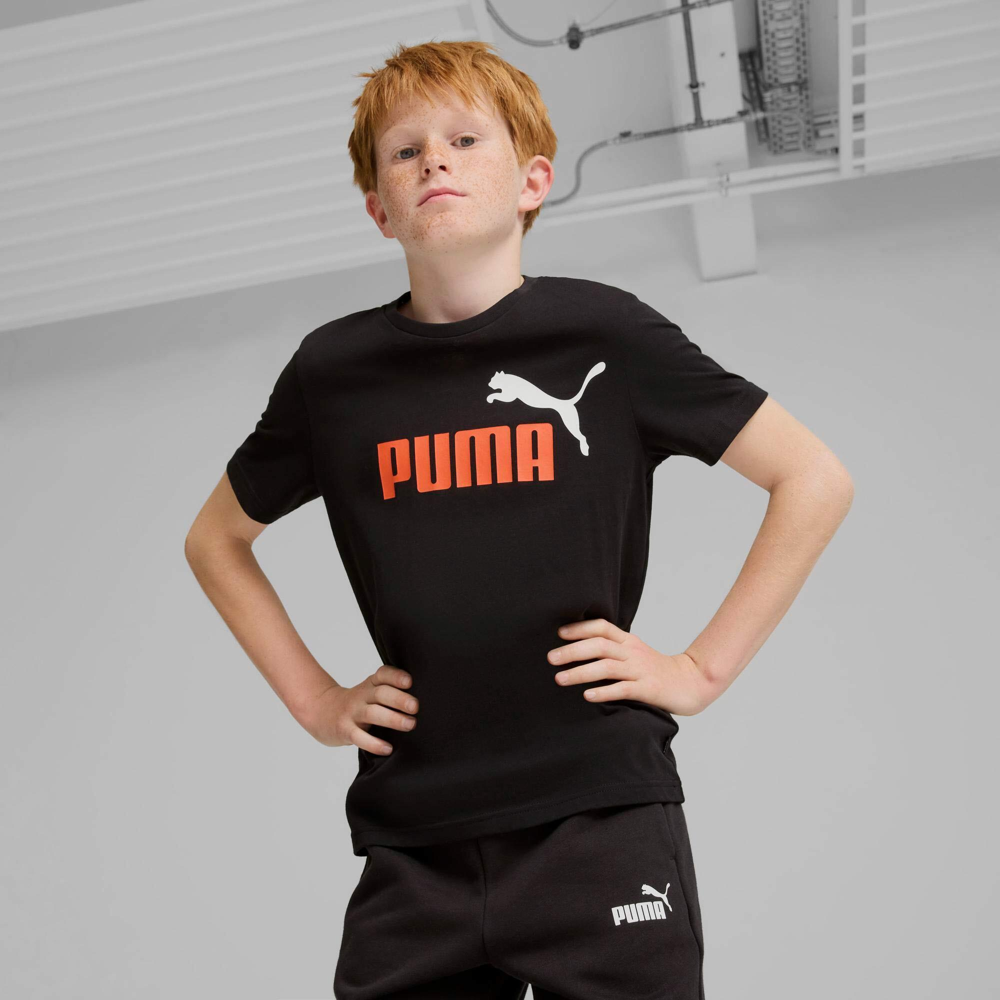 Puma Boys Essential+ 2 Colour Logo Tshirt