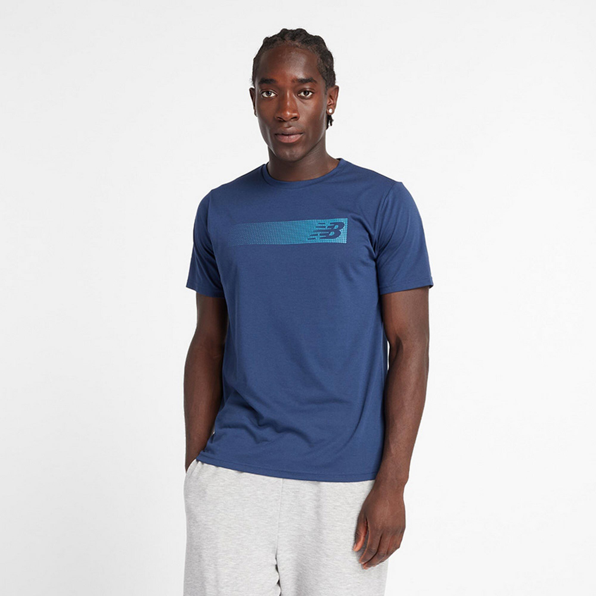 New Balance Mens Sport Essentials Heathertech Graphic Tshirt