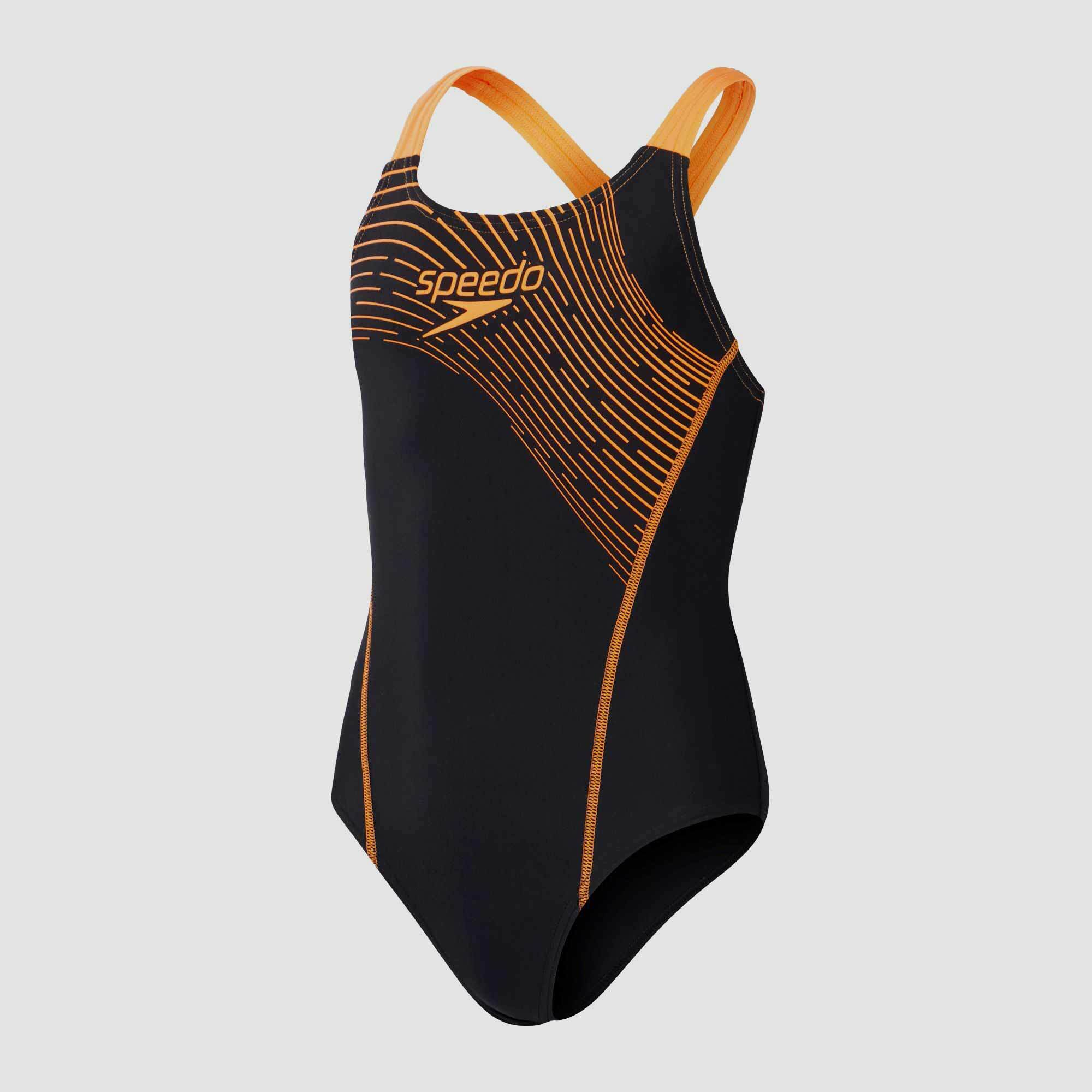 Speedo Girls Medley Logo Medalist Swimsuit