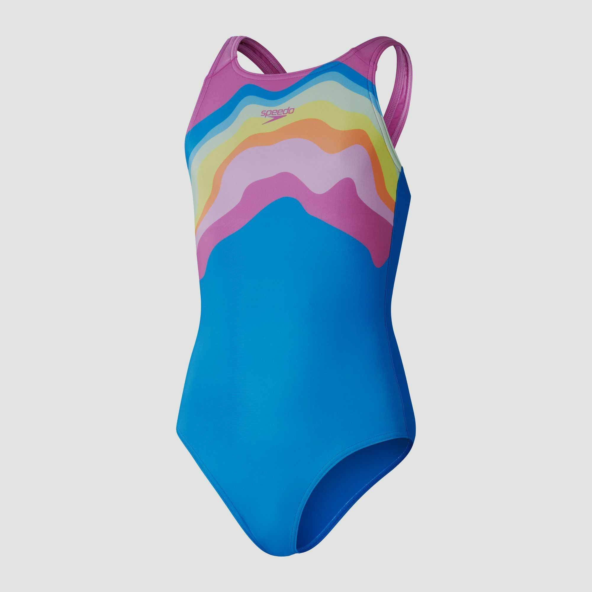 Speedo Girls Printed Pulseback Swimsuit