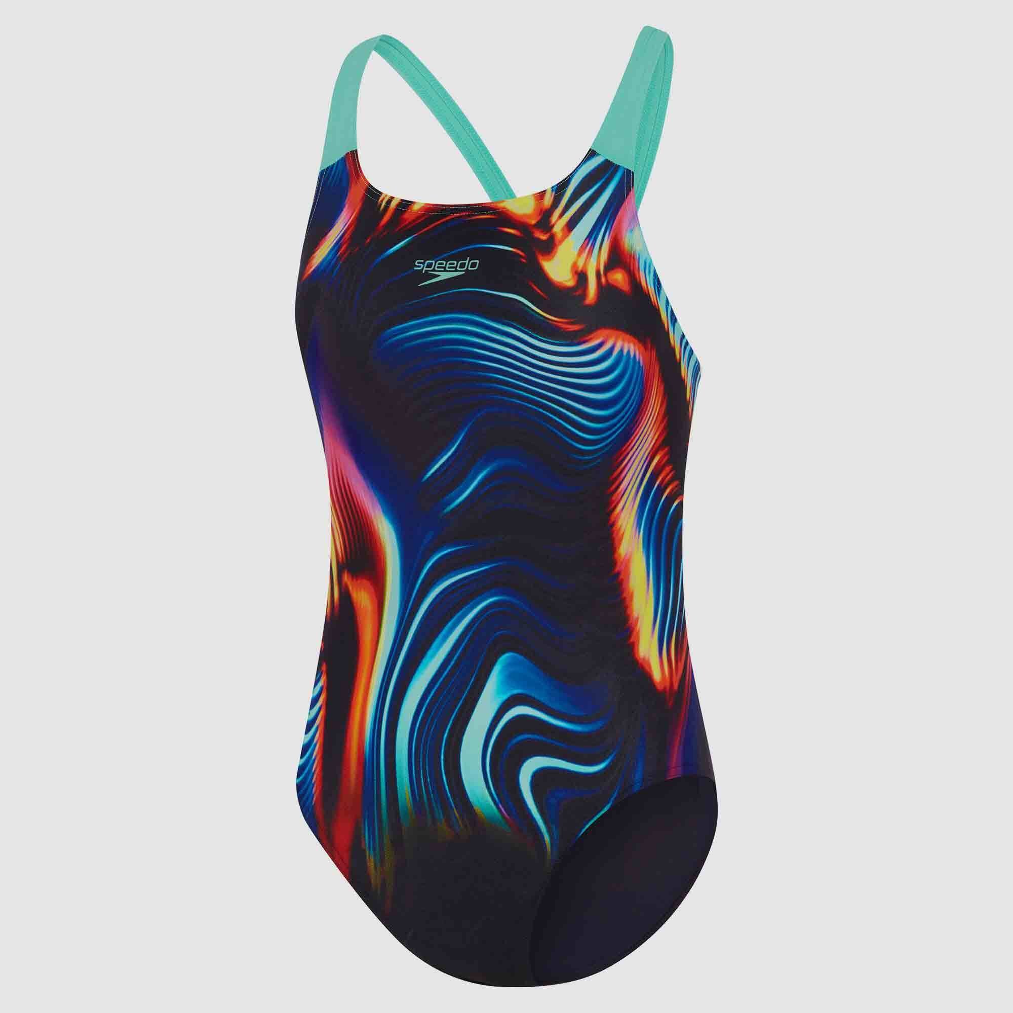 Speedo Girls  All Over Leaderback Swimsuit