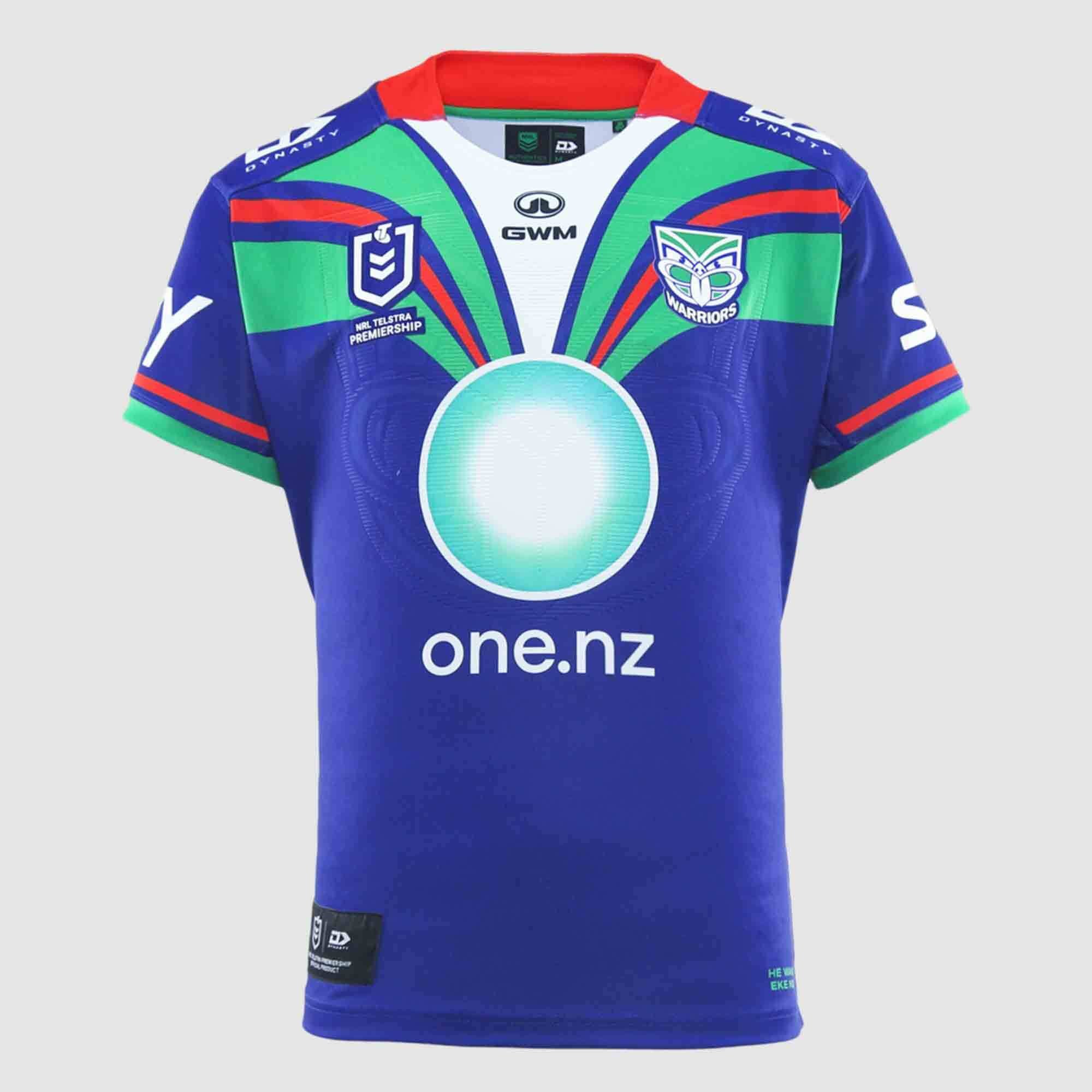 Dynasty Mens NZ Warriors Ecotek Replica Home Jersey