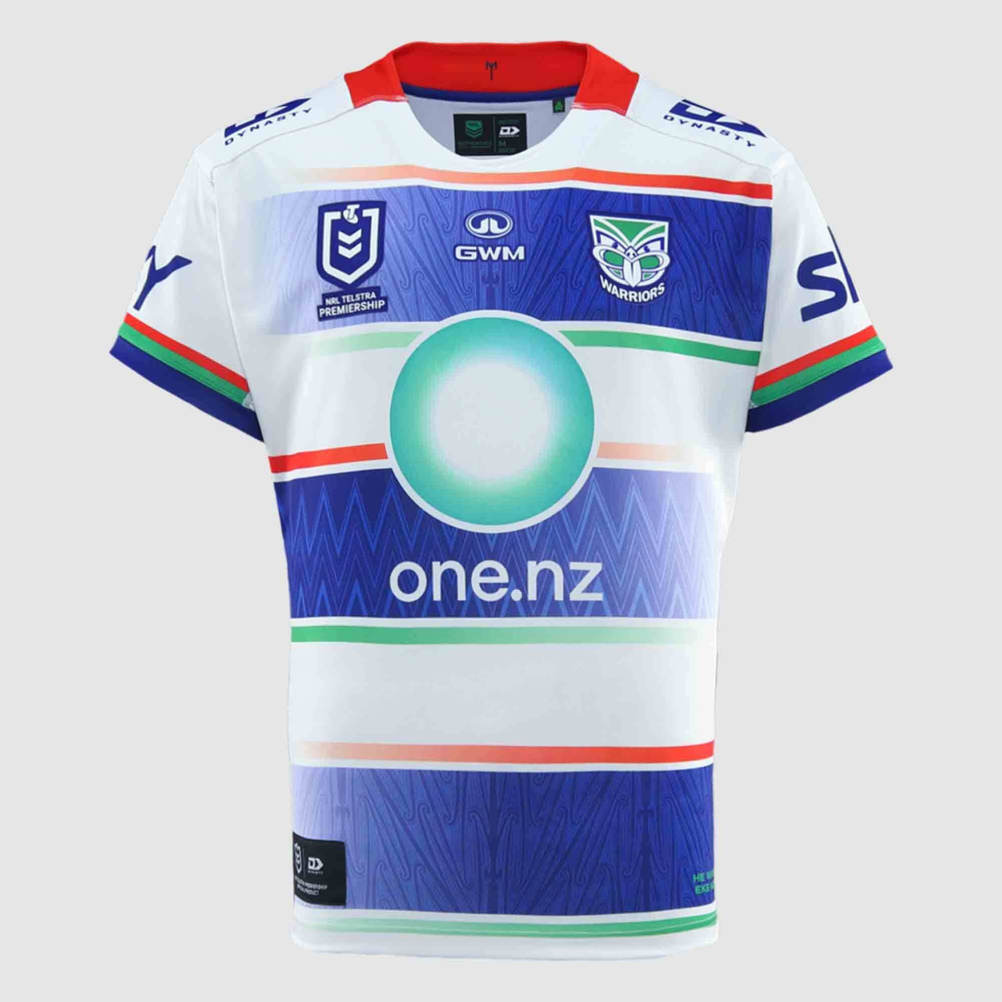 Dynasty Mens NZ Warriors Ecotek Replica Away Jersey