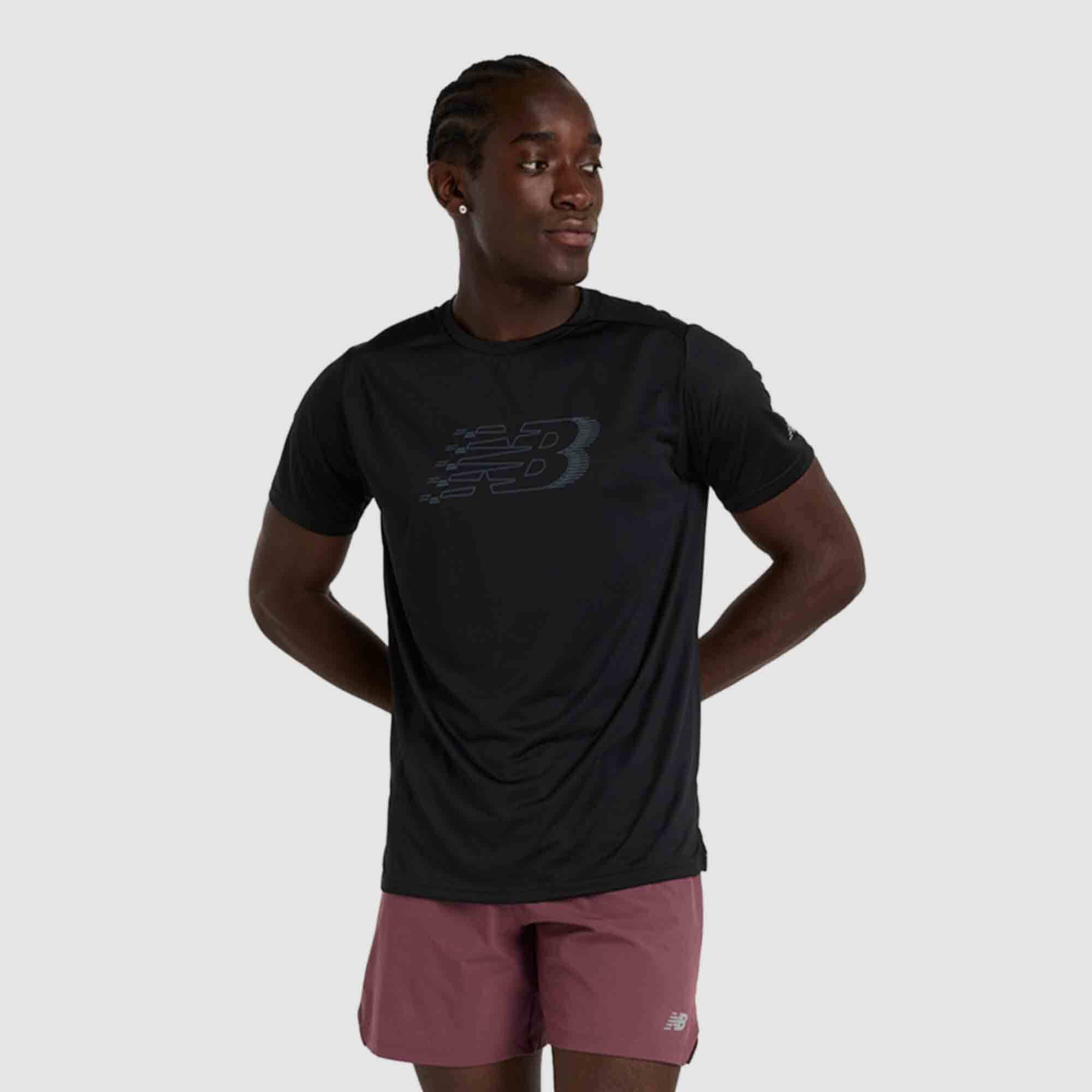 New Balance Mens Sport Essentials Printed Run Tshirt